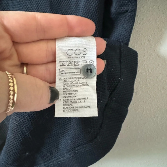COS Midnight Navy Polo Small - Picture 4 of 6